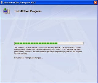 Cara mengatasi gagal instal microsoft office 2007 di windows 7 64